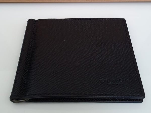 Prada Money Clip Bifold Wallet in Black for Men