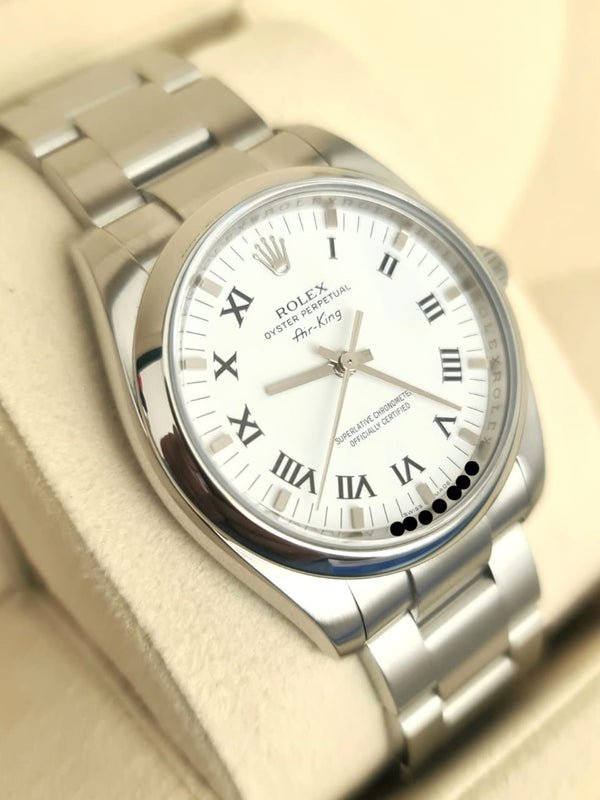 Rolex Air King White Roman