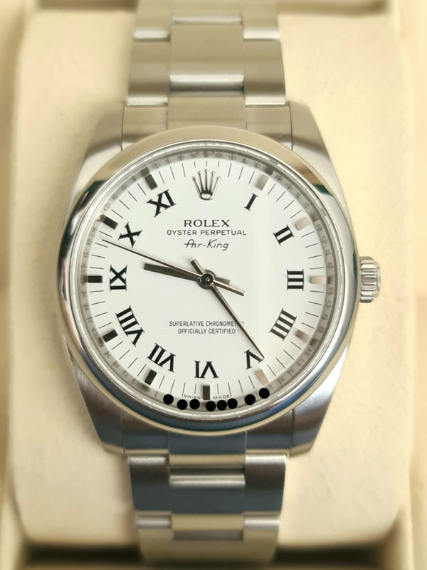 Rolex Air King White Roman